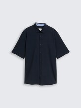 Chemise à manches courtes en seersucker Comfort Fit - sky captain blue - Vue de face du produit