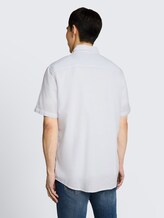 Chemise à manches courtes en coton, coupe regular - White - Découpe Vue arrière du modèle