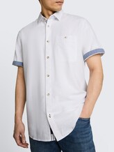 Chemise à manches courtes en coton, coupe regular - White - Vue détaillée du modèle