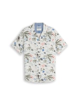 Geselecteerd, Regular fit resort-overhemd met korte mouwen van viscose door Tom Tailor, wit