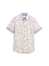Geselecteerd, Regular fit overhemd met korte mouwen en patroon door Tom Tailor, wit