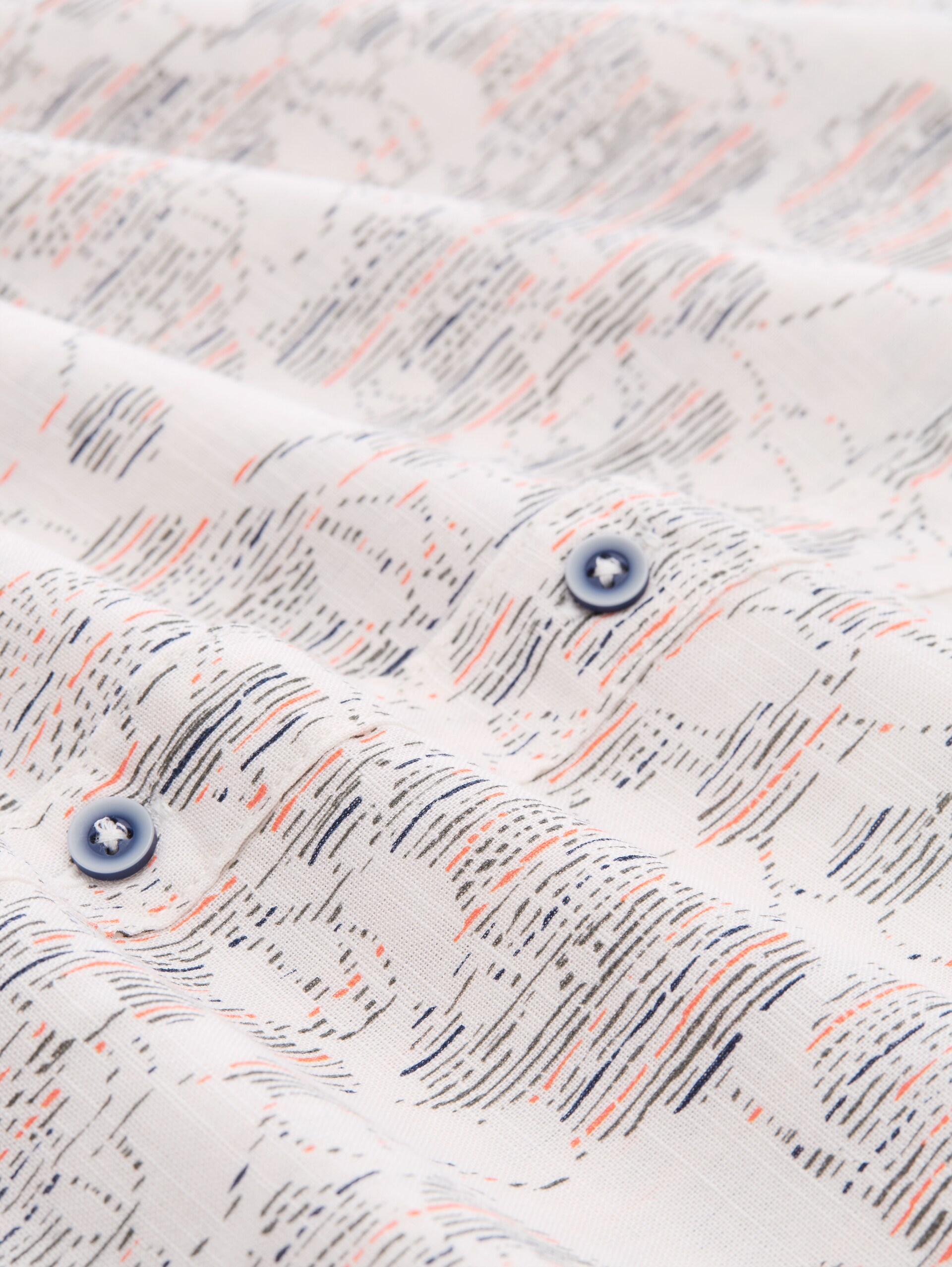 Regular fit overhemd met korte mouwen en patroon - off white irregular design - Materiaalweergave