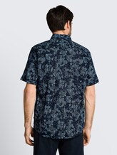 Regular fit overhemd met korte mouwen en patroon - navy irregular design - Neklijn model-achteraanzicht