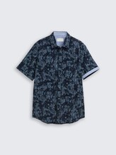Regular fit overhemd met korte mouwen en patroon - navy irregular design - Product vooraanzicht