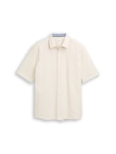 Geselecteerd, Comfort Fit katoenen overhemd met korte mouwen door Tom Tailor, bruin