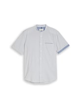 Niet geselecteerd, Regular fit overhemd met korte mouwen en opstaande kraag door Tom Tailor, wit