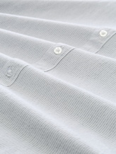 Regular Fit Kurzarmhemd mit Stehkragen - white navy small stripe - Material-Ansicht
