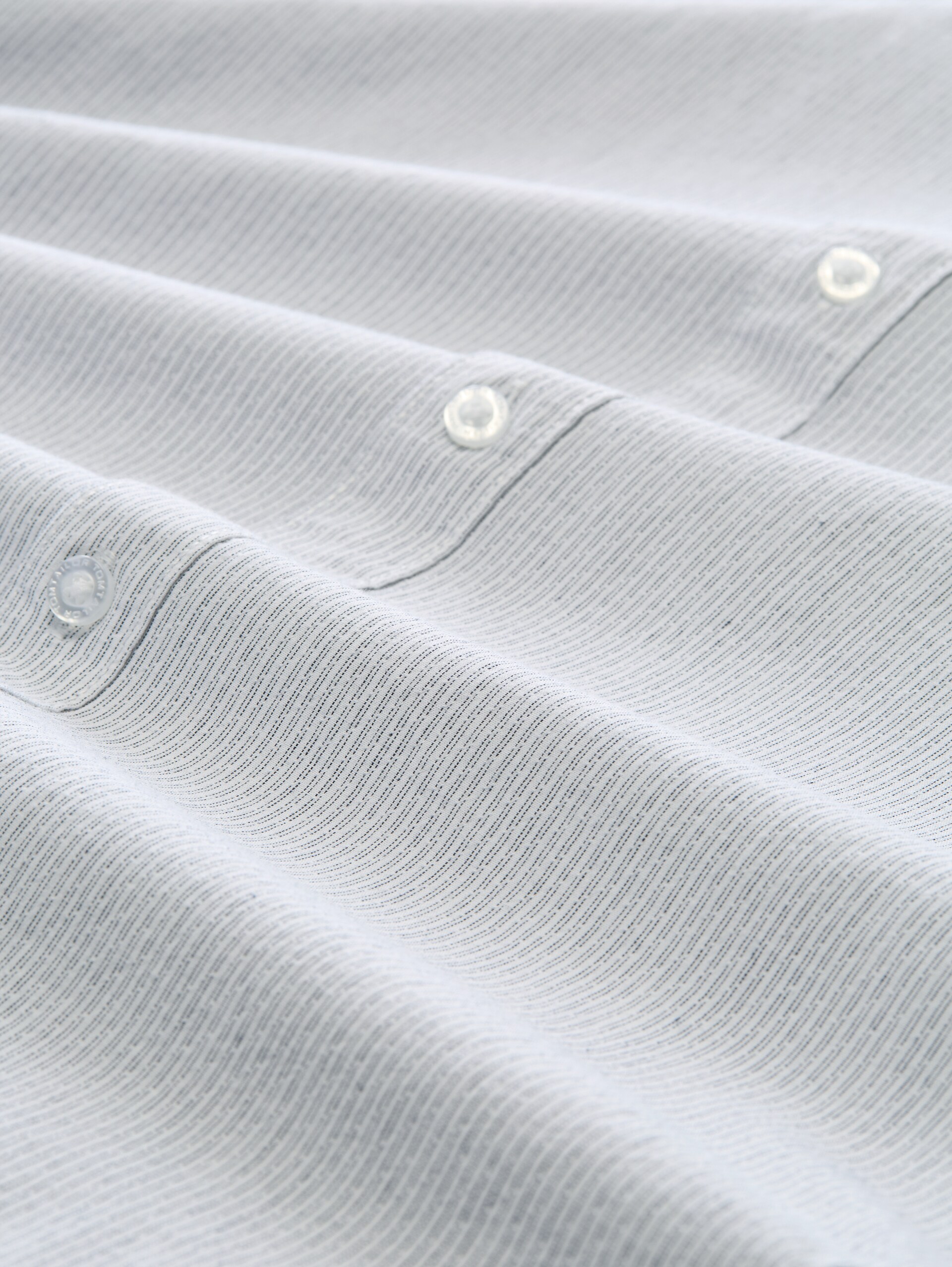 Regular Fit Kurzarmhemd mit Stehkragen - white navy small stripe - Material-Ansicht