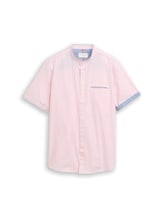 Niet geselecteerd, Regular fit overhemd met korte mouwen en opstaande kraag door Tom Tailor, rood