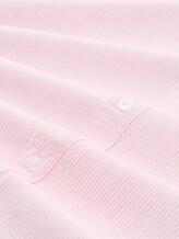 Regular fit overhemd met korte mouwen en opstaande kraag - red white small stripe - Materiaalweergave