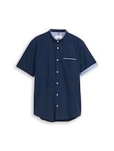 Geselecteerd, Regular fit overhemd met korte mouwen en opstaande kraag door Tom Tailor, blauw