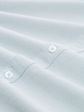 Regular fit overhemd met korte mouwen en borstzak - light blue structure - Materiaalweergave