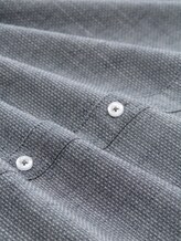 Regular fit overhemd met korte mouwen en borstzak - navy structure - Materiaalweergave