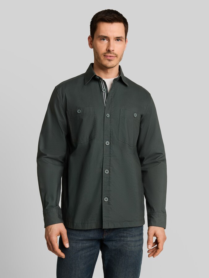 Overshirt mit Eingriffstaschen von Men, Darkest Olive