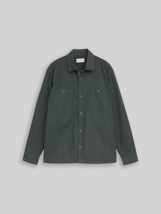 Overshirt mit Eingriffstaschen von Men, Darkest Olive