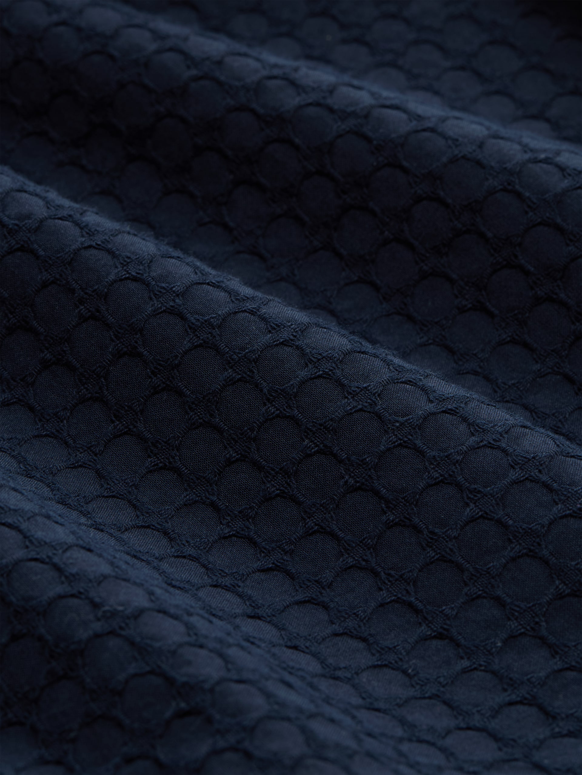 Jacquard chino-short van katoen - sky captain blue - Materiaalweergave
