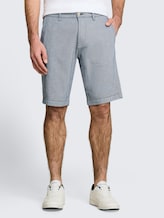 Chino Shorts mit Stretch - navy structure - Ausschnitt Model-Vorderansicht
