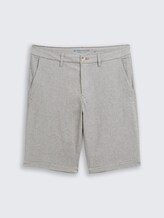 Chino-short met stretch - deep leaf green structure - Product vooraanzicht