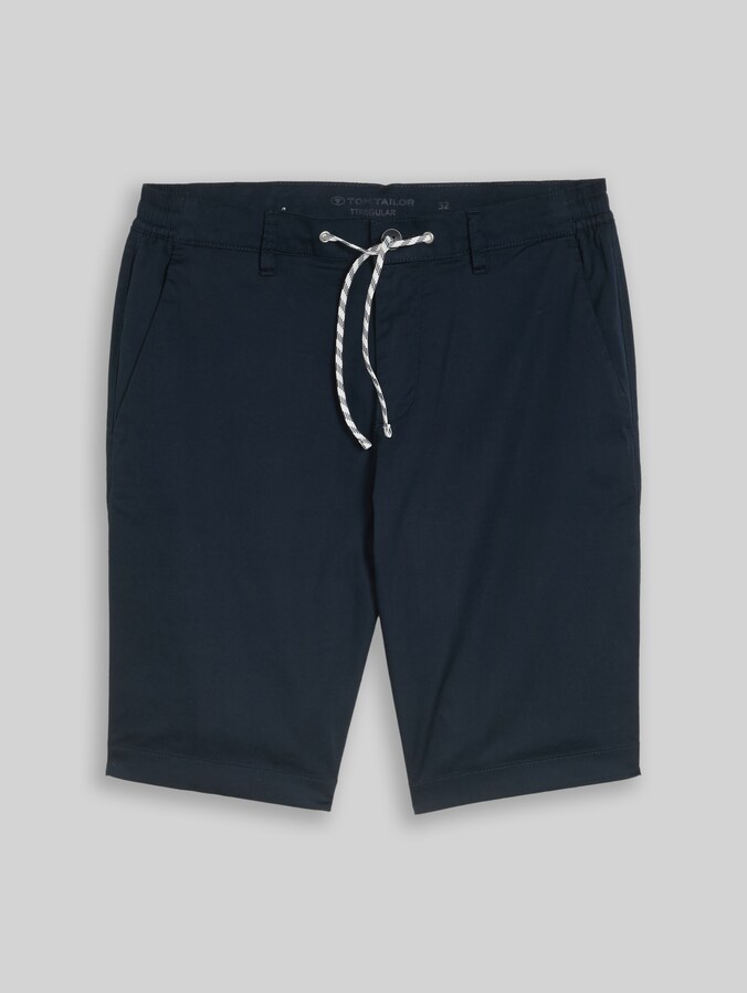 Chino shorts with drawstring by Men, sky captain blue