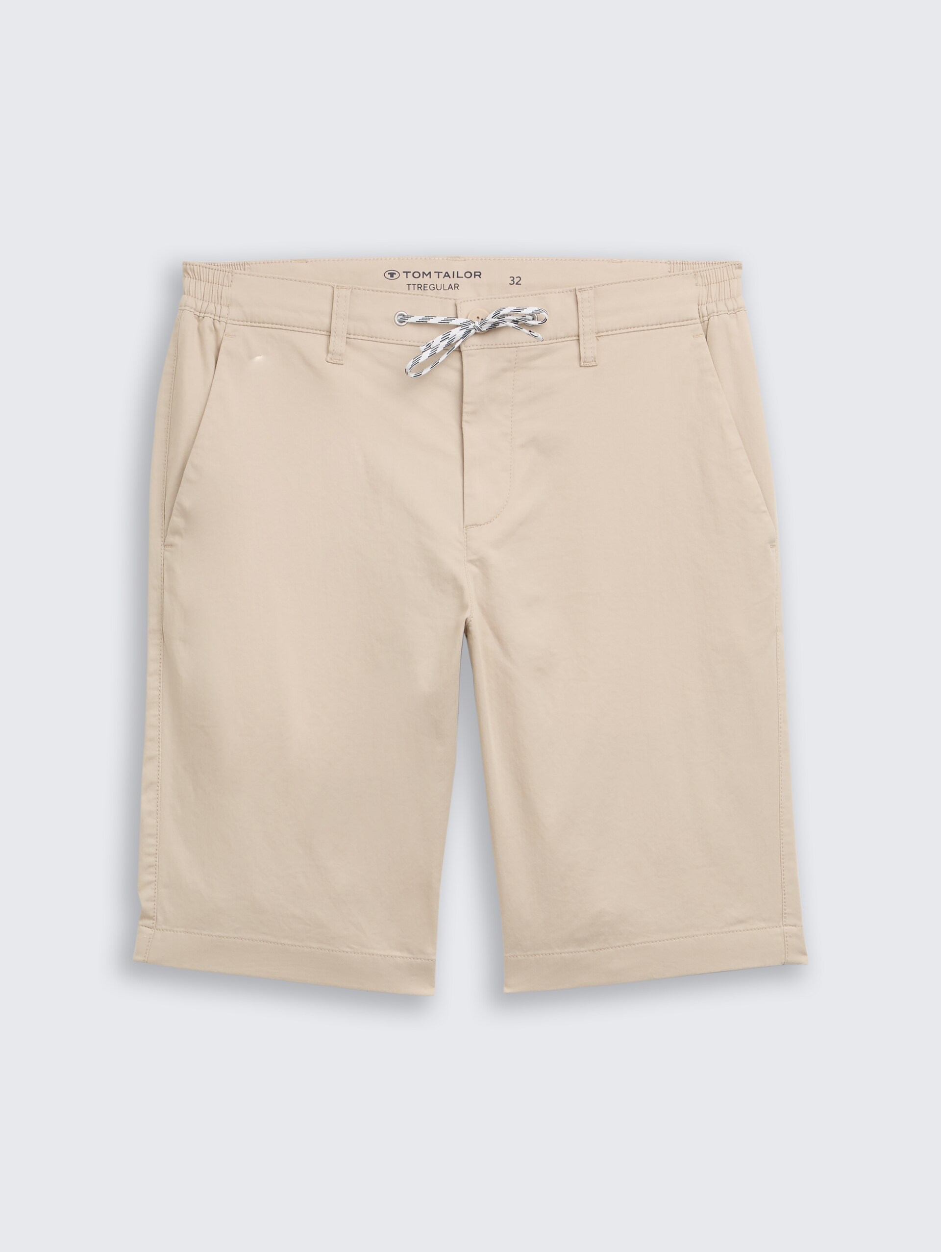 Chino Shorts mit Kordelzug - Cashew Beige - Vorder-Produkt-Ansicht