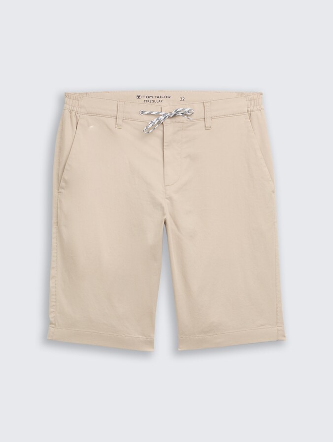 Short chino avec cordon de serrage par Men, Cashew Beige