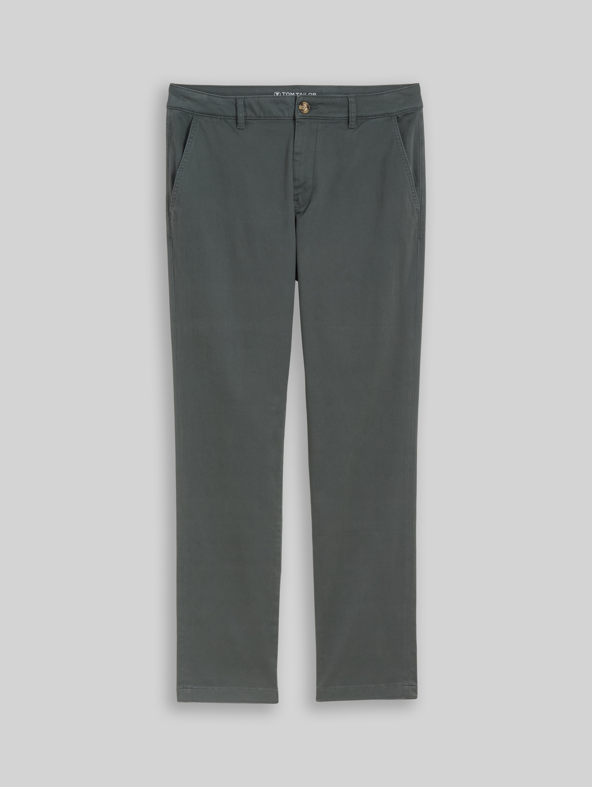 Regular Fit Chino Hose - Darkest Olive - Vorder-Produkt-Ansicht
