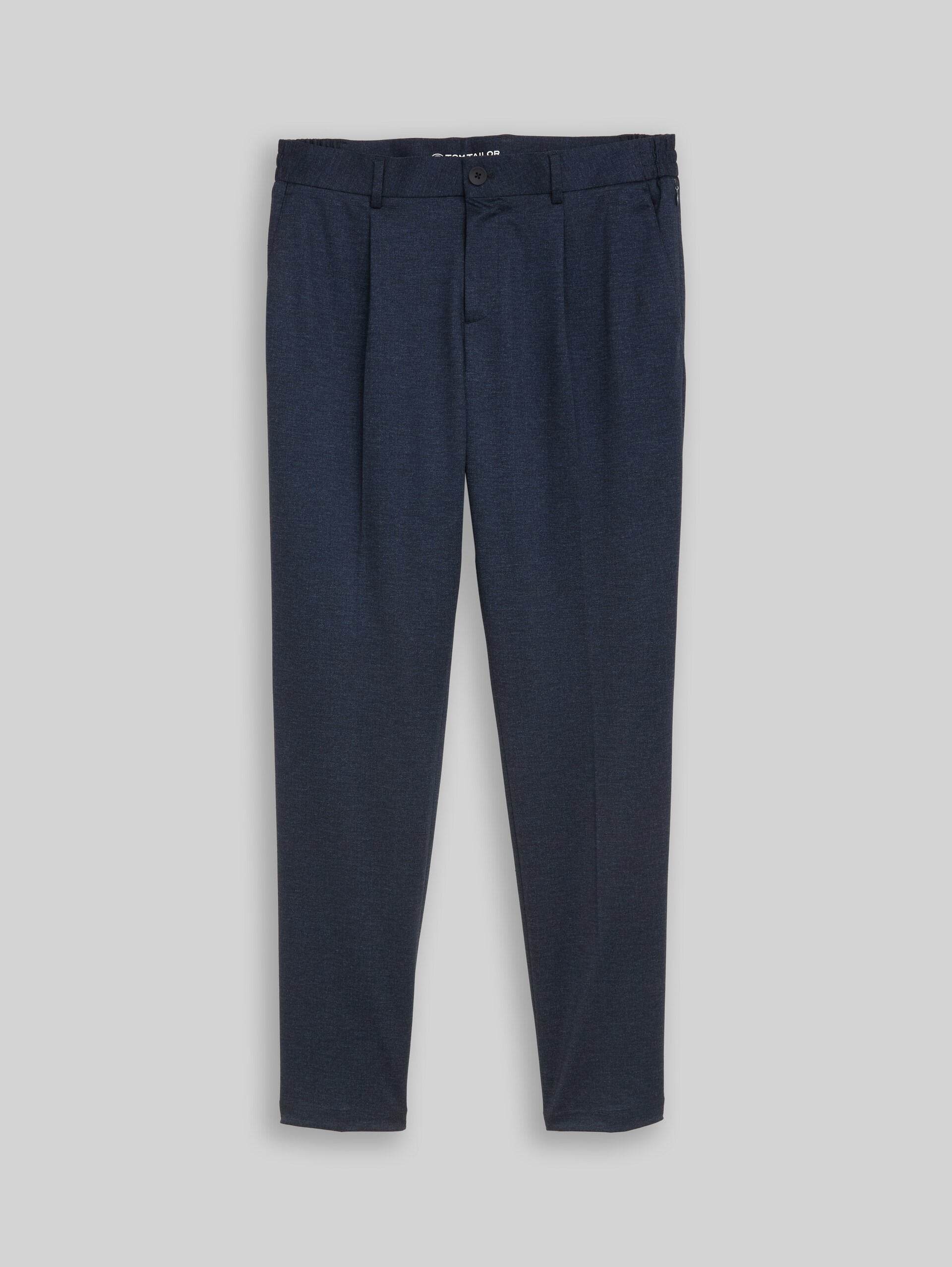 Regular fit chinos - navy twill melange - Front product view