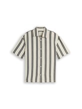 Geselecteerd, Losvallend overhemd met korte mouwen en streepmotief door Tom Tailor, wit