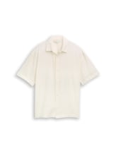 Niet geselecteerd, Losvallend katoenen overhemd met korte mouwen door Tom Tailor, wit