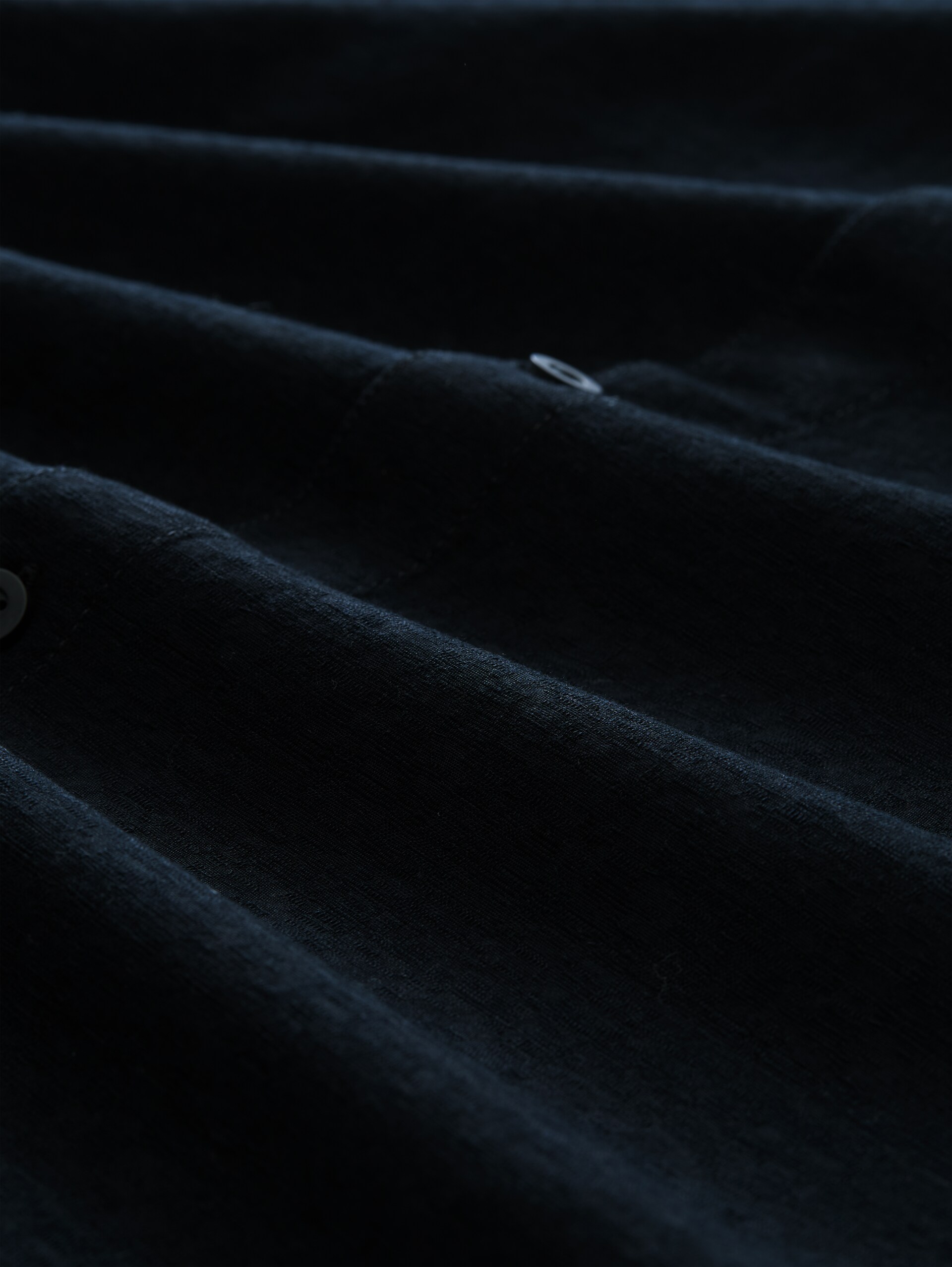 Losvallend katoenen overhemd met korte mouwen - Black - Materiaalweergave
