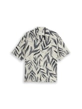 Geselecteerd, Loose fit resort-overhemd met korte mouwen en patroon door Tom Tailor, wit