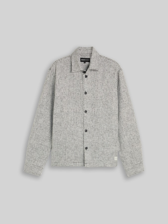 Overshirt mit Taschen von Denim Male, black white structure