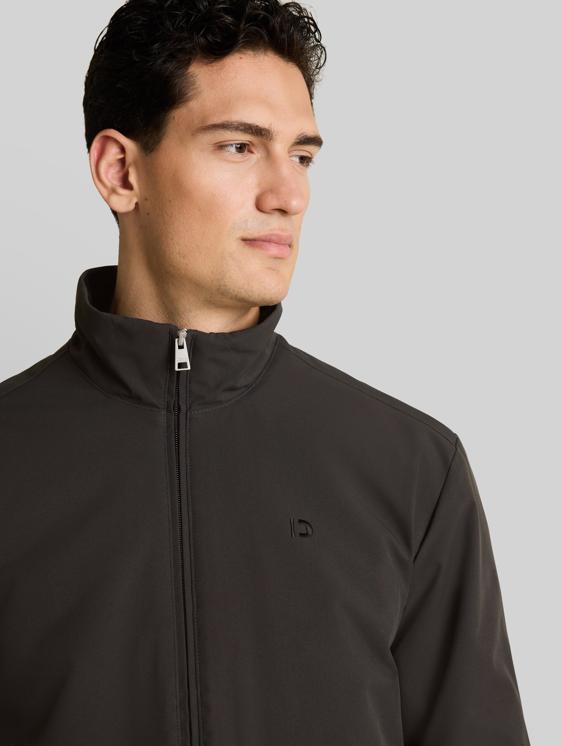 Relaxed-fit bomber jacket - Coal Mine Grey - Detail model view