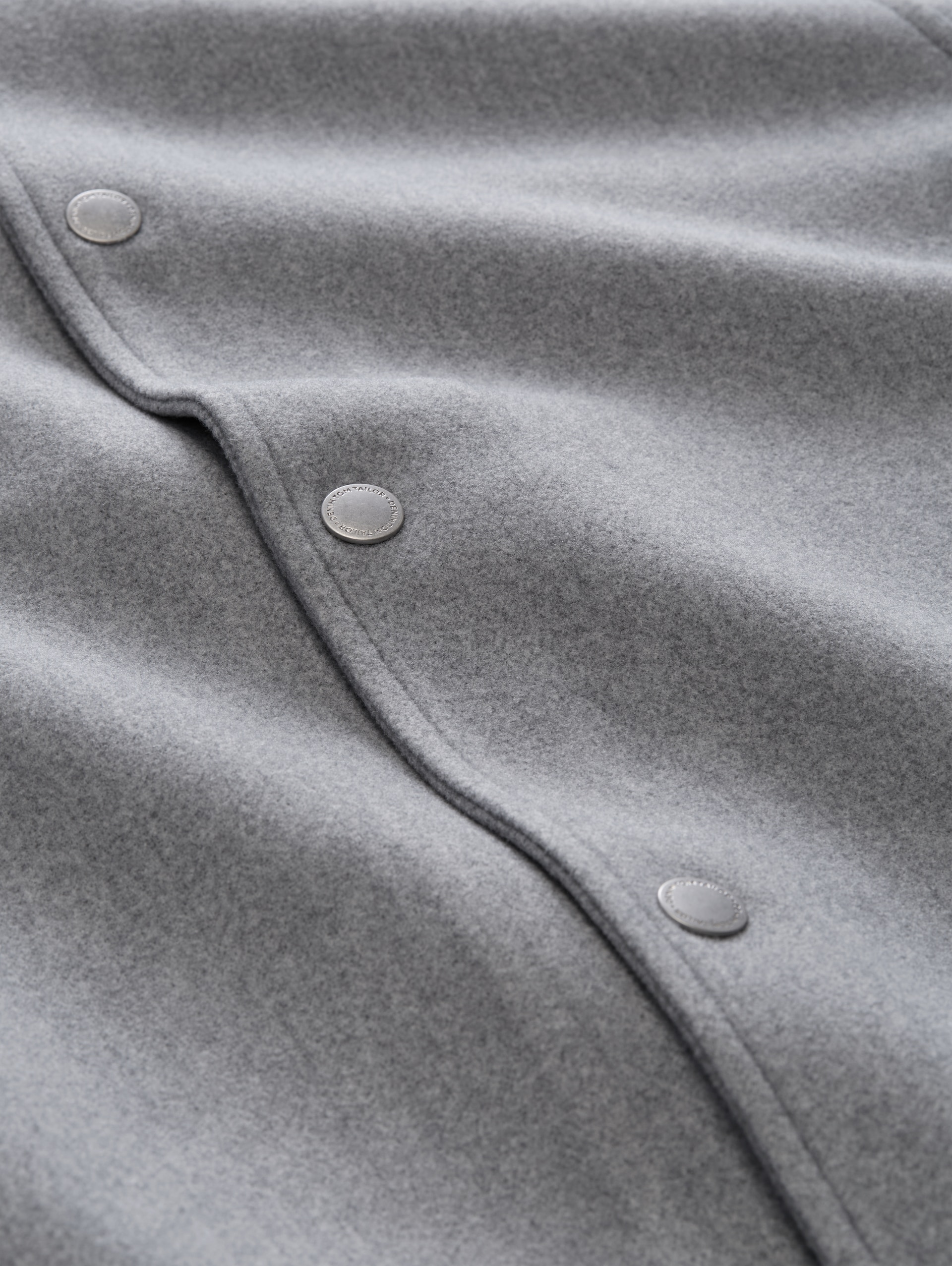 Relaxed Fit Jacke mit Druckknöpfen - medium silver grey melange - Produkt-Detail-Ansicht