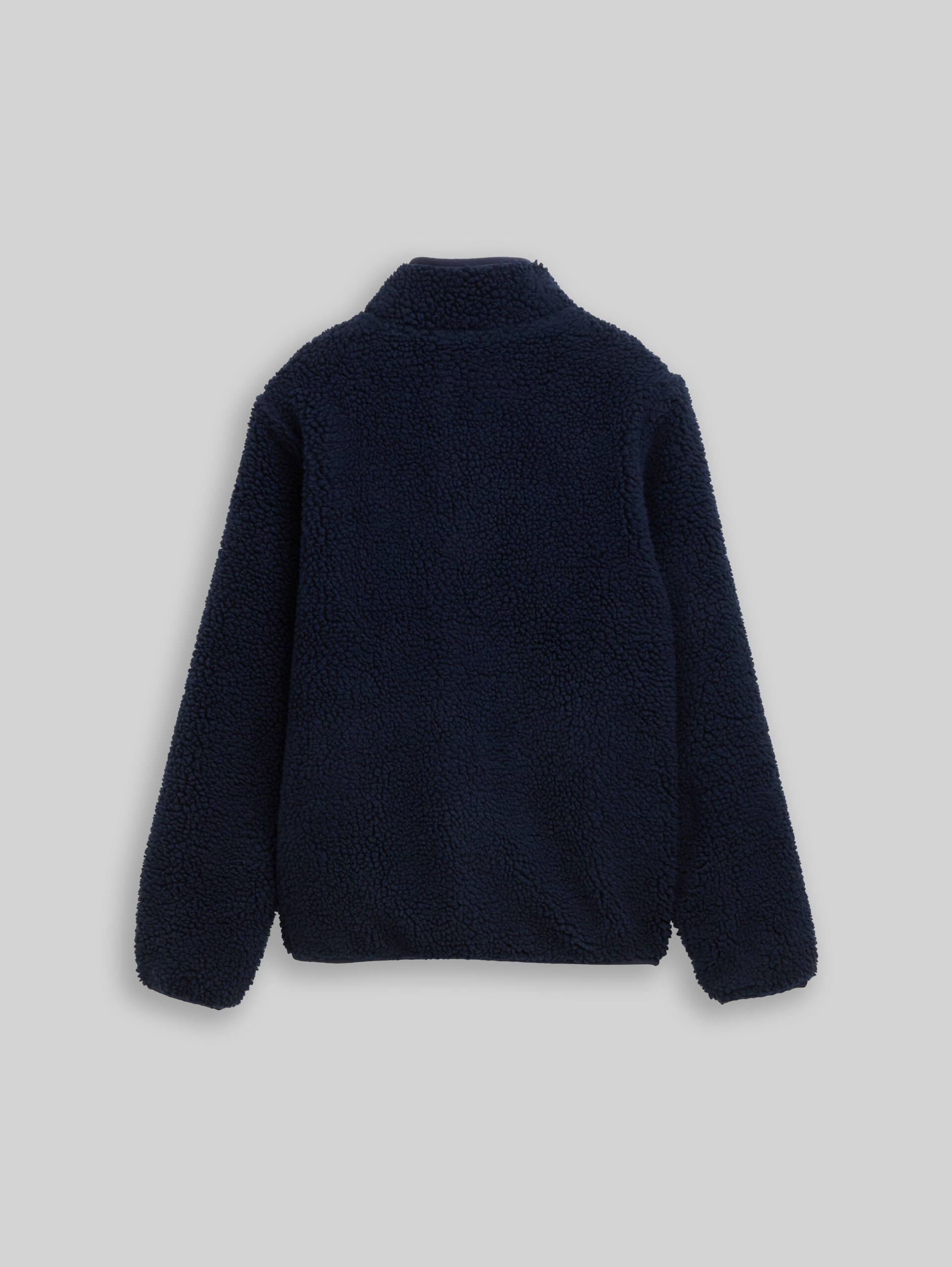Teddy Jacke mit Stehkragen - sky captain blue