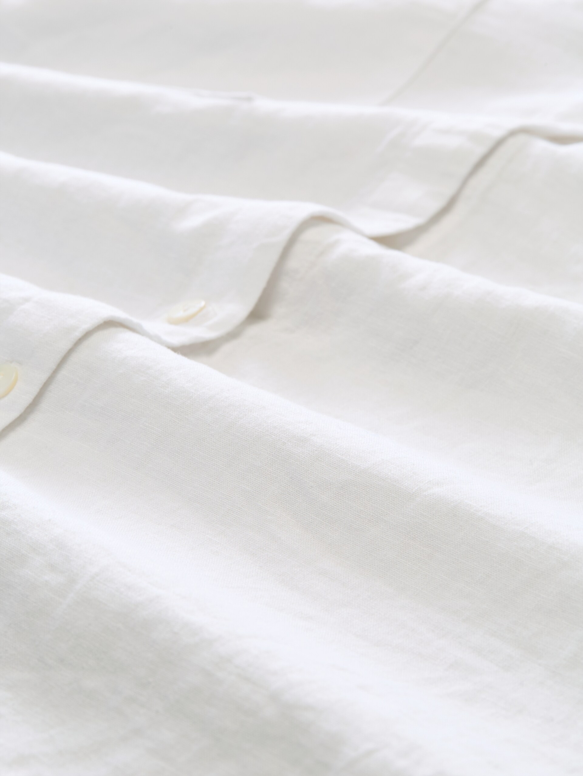 Plus Size - shirt blouse with linen blend - White - Material view