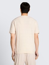 Strickpullover mit Rippstruktur - Gardenia White