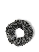 Ausgewählt, Loop-Schal mit Muster von Tom Tailor, schwarz