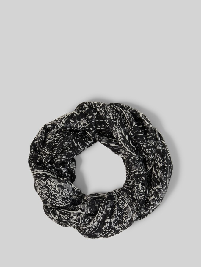 Écharpe boucle à motifs par Women, black paisley