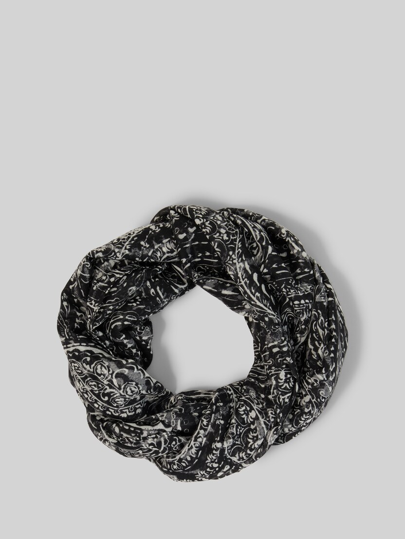 Patterned loop scarf by Women, black paisley