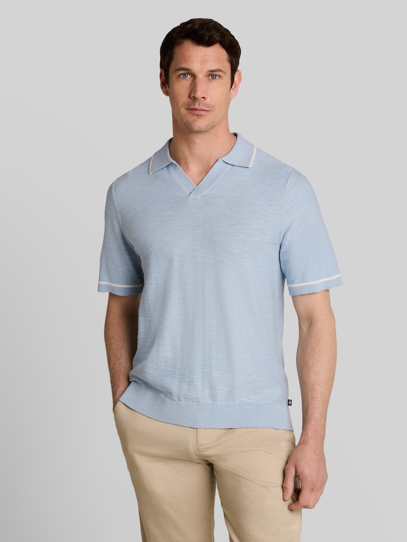 Gebreide katoenen polo door Men, light blue grey