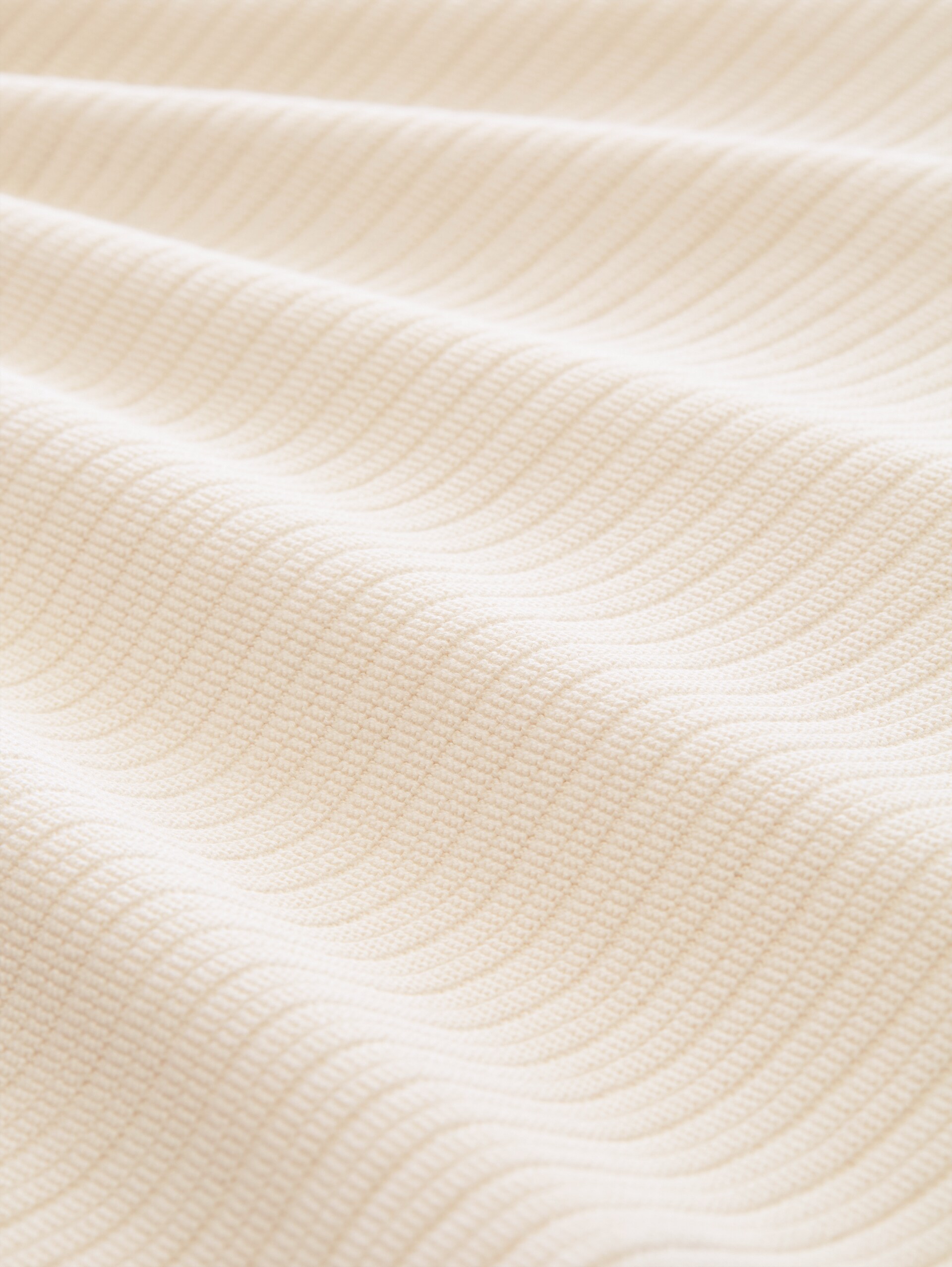 Polo en maille de coton - Gardenia White - Vue de la matière