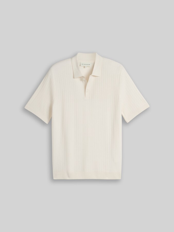 Polo en maille de coton par Men, Gardenia White