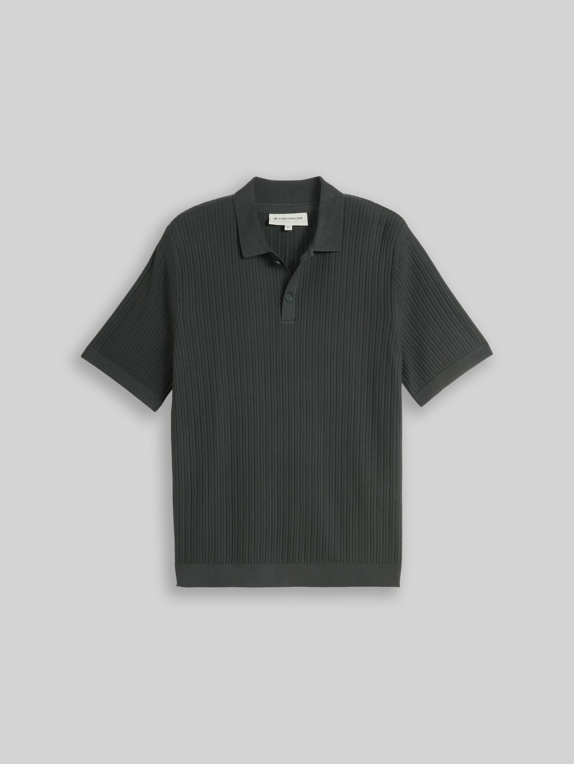 Strick-Poloshirt aus Baumwolle - Black Olive