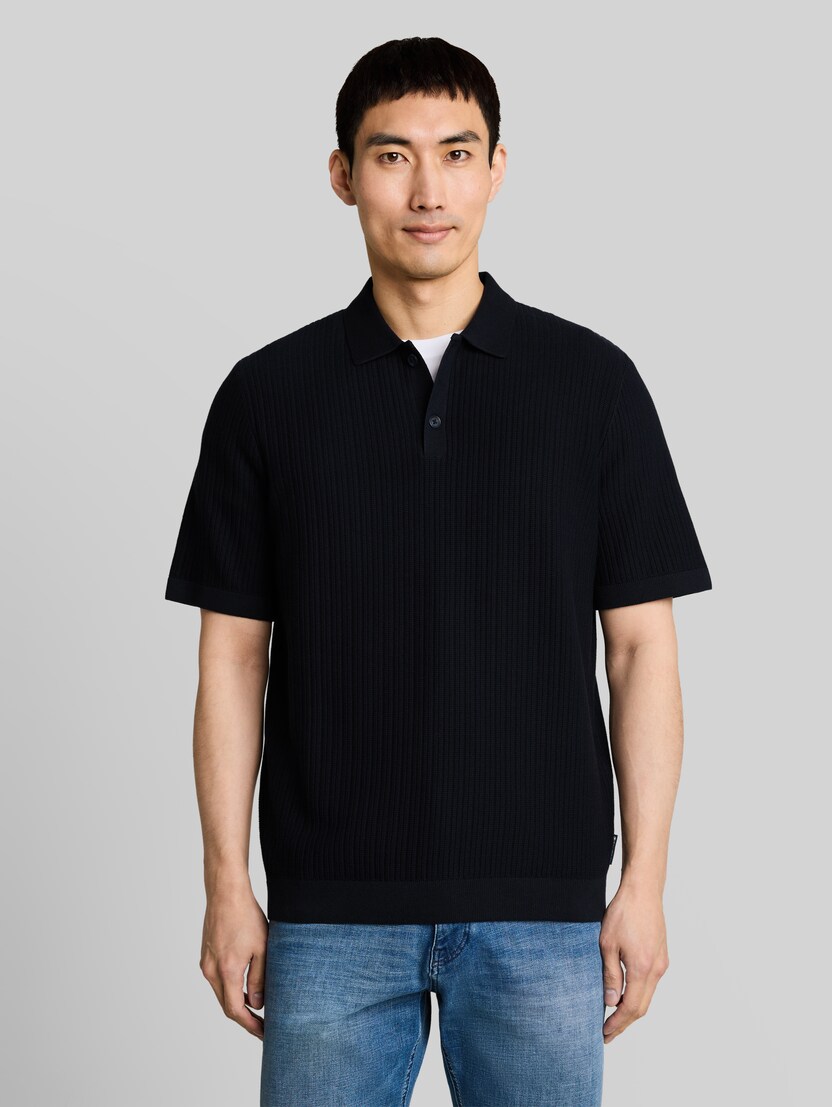 Gebreide katoenen polo door Men, sky captain blue