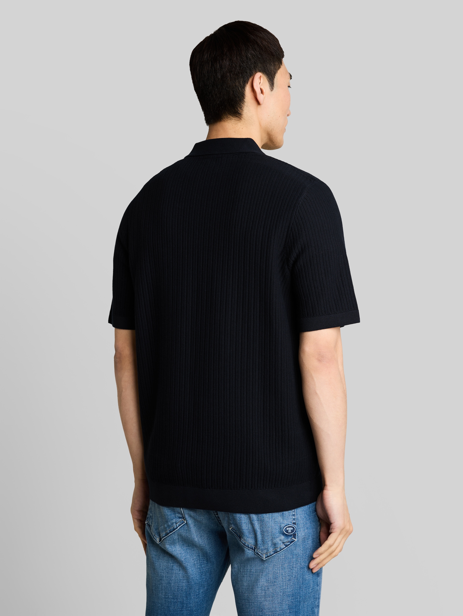 Polo en maille de coton - sky captain blue