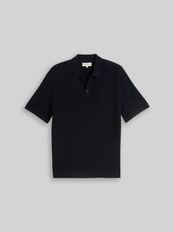 Polo en maille de coton par Men, sky captain blue
