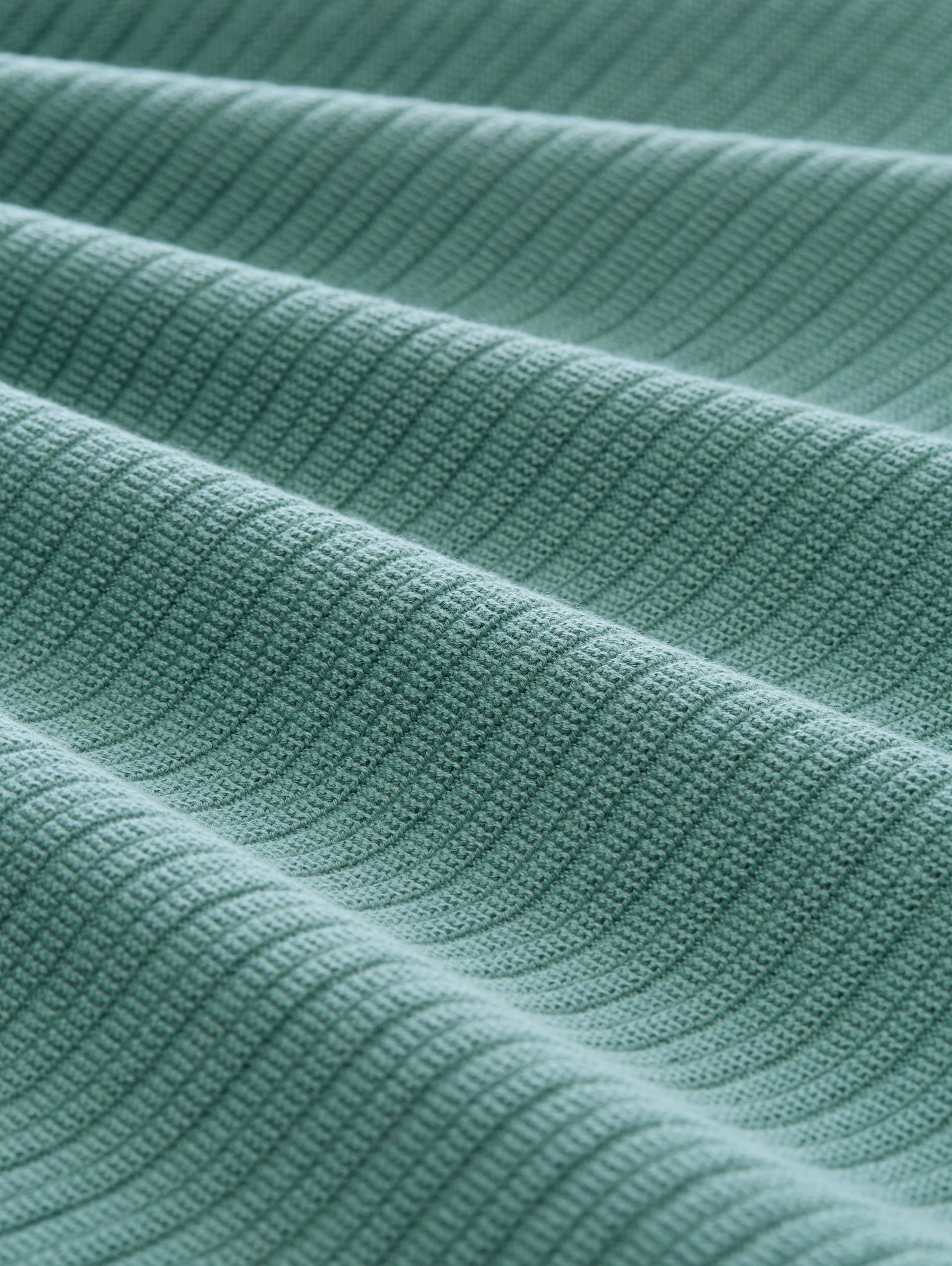 Knitted cotton polo shirt - Mineral Stone Blue - Material view
