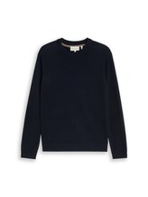 Niet geselecteerd, Gebreide trui met zijde door Tom Tailor, blauw