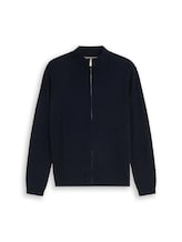 Ausgewählt, Strickjacke mit Seidenanteil von Tom Tailor, blau